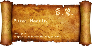 Buzai Martin névjegykártya