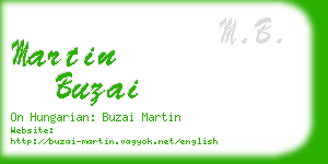 martin buzai business card